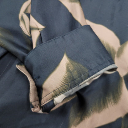 【中古品】【メンズ】 DRIES VAN NOTEN ドリスヴァンノッテン SILK FLORAL SHIRT シルク フローラル シャツ 長袖 トップス 141-250913-as-05-izu サイズ：50 カラー：ネイビー系 万代Net店