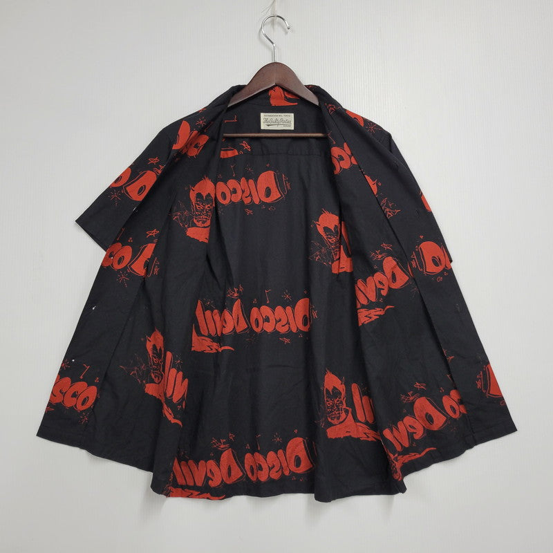 【中古品】【メンズ】 WACKO MARIA ワコマリア DISCO DEVIL HAWAIIAN SHIRT ディスコ デビル ハワイアン シャツ 半袖 トップス 142-250913-as-06-izu サイズ：M カラー：ブラック 万代Net店