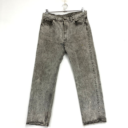 【現状渡し品】【メンズ】 Levi's リーバイス 501-0686 USA製 刻印553 501 CHEMICAL WASH BLACK DENIM PANTS ケミカルウォッシュ ブラック デニム パンツ 157-250912-rk-15-izu サイズ：36×30 カラー：グレー系 万代Net店