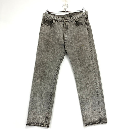 【現状渡し品】【メンズ】 Levi's リーバイス 501-0686 USA製 刻印553 501 CHEMICAL WASH BLACK DENIM PANTS ケミカルウォッシュ ブラック デニム パンツ 157-250912-rk-15-izu サイズ：36×30 カラー：グレー系 万代Net店