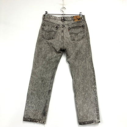 【現状渡し品】【メンズ】 Levi's リーバイス 501-0686 USA製 刻印553 501 CHEMICAL WASH BLACK DENIM PANTS ケミカルウォッシュ ブラック デニム パンツ 157-250912-rk-15-izu サイズ：36×30 カラー：グレー系 万代Net店