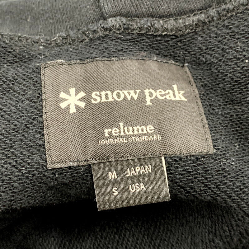 【中古品】【メンズ】 SNOW PEAK スノーピーク × JOURNAL STANDARD relume 別注 CLASSIC LOGO HOODIE JSR-SW-22AU002 クラシックロゴフーディー パーカー 144-250926-hi-06-izu サイズ：M カラー：ブラック 万代Net店