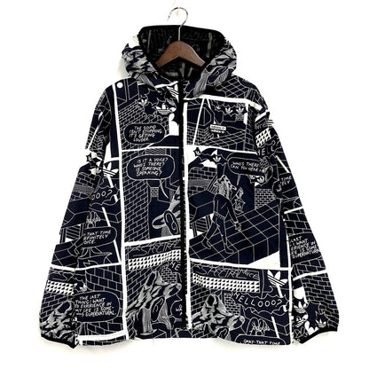 【中古品】【メンズ】 adidas アディダス GN3333 P.KYLE AOP WINDBREAKER パトリック カイル ウインドブレーカー アウター 148-250917-cs-24-izu サイズ：O カラー：ブラック/ホワイト 万代Net店