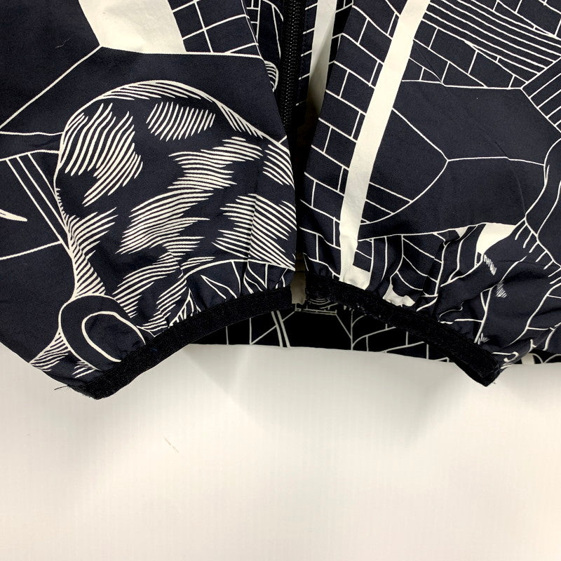 【中古品】【メンズ】 adidas アディダス GN3333 P.KYLE AOP WINDBREAKER パトリック カイル ウインドブレーカー アウター 148-250917-cs-24-izu サイズ：O カラー：ブラック/ホワイト 万代Net店