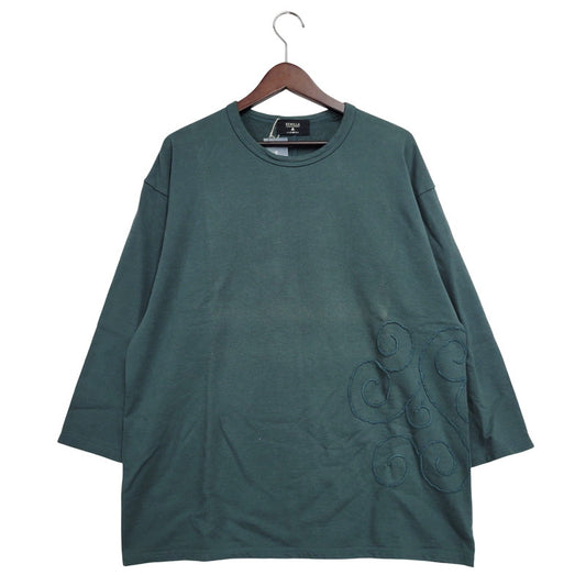 【中古品】【メンズ】 remilla レミーラ R231207 天竺カットロゴ THREE QUARTER SLEEVE T-SHIRT スリー クオーター スリーブ Tシャツ トップス 半袖 142-250921-cs-09-izu サイズ：L カラー：グリーン 万代Net店
