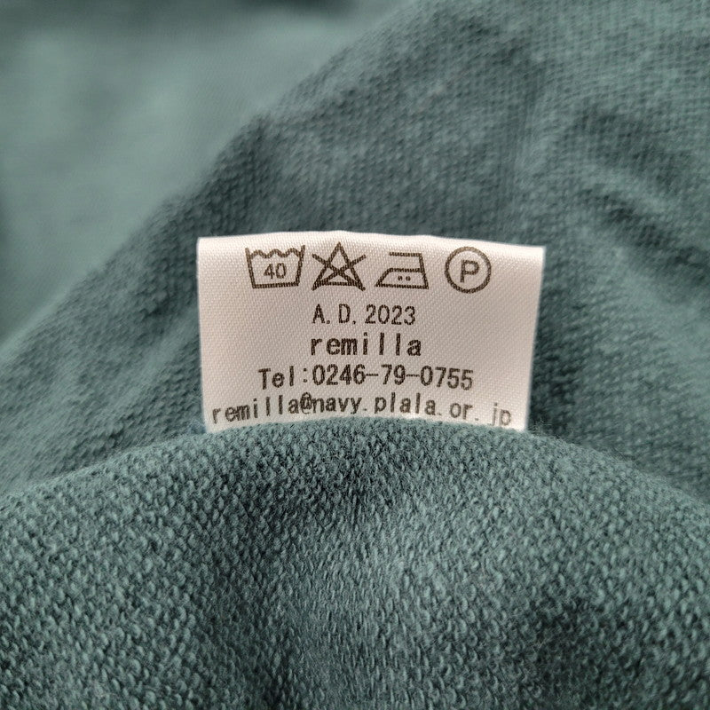 【中古品】【メンズ】 remilla レミーラ R231207 天竺カットロゴ THREE QUARTER SLEEVE T-SHIRT スリー クオーター スリーブ Tシャツ トップス 半袖 142-250921-cs-09-izu サイズ：L カラー：グリーン 万代Net店