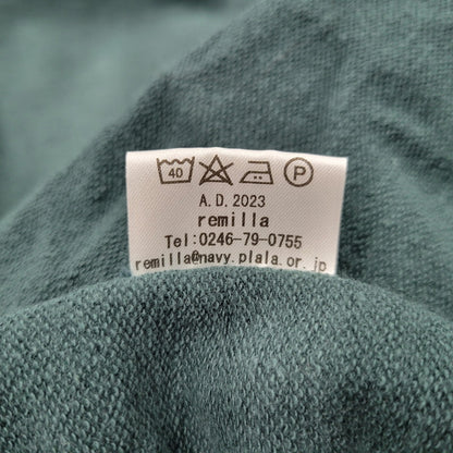 【中古品】【メンズ】 remilla レミーラ R231207 天竺カットロゴ THREE QUARTER SLEEVE T-SHIRT スリー クオーター スリーブ Tシャツ トップス 半袖 142-250921-cs-09-izu サイズ：L カラー：グリーン 万代Net店