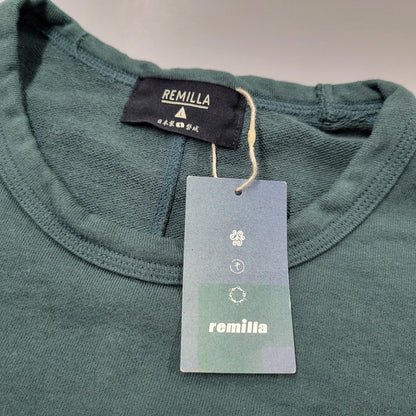 【中古品】【メンズ】 remilla レミーラ R231207 天竺カットロゴ THREE QUARTER SLEEVE T-SHIRT スリー クオーター スリーブ Tシャツ トップス 半袖 142-250921-cs-09-izu サイズ：L カラー：グリーン 万代Net店