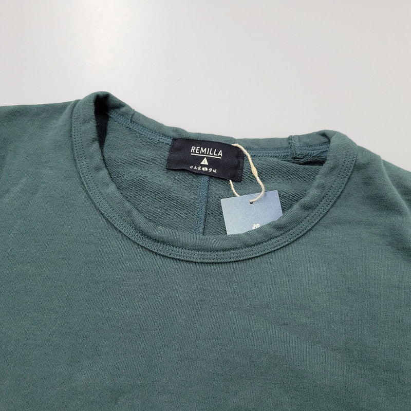 【中古品】【メンズ】 remilla レミーラ R231207 天竺カットロゴ THREE QUARTER SLEEVE T-SHIRT スリー クオーター スリーブ Tシャツ トップス 半袖 142-250921-cs-09-izu サイズ：L カラー：グリーン 万代Net店