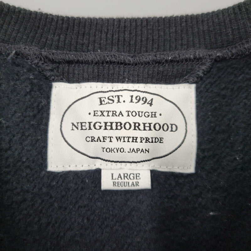 【中古品】【メンズ】 NEIGHBORHOOD ネイバーフッド FUCKING CREW NECK SWEAT SHIRT 152FPNH-CSM04S クルーネック スウェットシャツ トレーナー 長袖 トップス 142-250913-as-12-izu サイズ：L カラー：ブラック 万代Net店