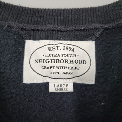 【中古品】【メンズ】 NEIGHBORHOOD ネイバーフッド FUCKING CREW NECK SWEAT SHIRT 152FPNH-CSM04S クルーネック スウェットシャツ トレーナー 長袖 トップス 142-250913-as-12-izu サイズ：L カラー：ブラック 万代Net店