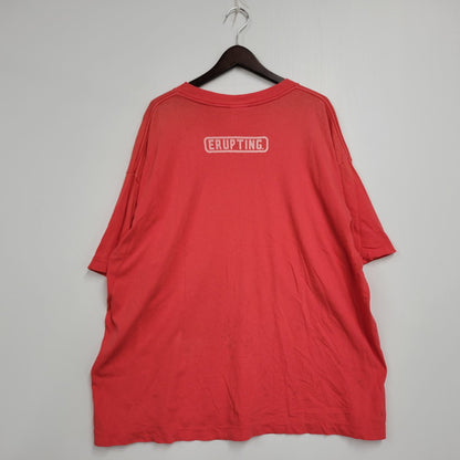 【中古品】【メンズ】 SAINT MICHAEL セントマイケル SS TEE ERUPTING SM-HR8-0000-028 ショートスリーブ Tシャツ 半袖 トップス 142-250913-as-10-izu サイズ：XXL カラー：ピンクレッド 万代Net店