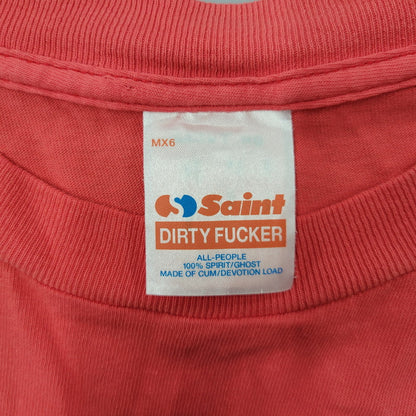 【中古品】【メンズ】 SAINT MICHAEL セントマイケル SS TEE ERUPTING SM-HR8-0000-028 ショートスリーブ Tシャツ 半袖 トップス 142-250913-as-10-izu サイズ：XXL カラー：ピンクレッド 万代Net店