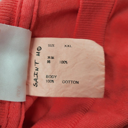 【中古品】【メンズ】 SAINT MICHAEL セントマイケル SS TEE ERUPTING SM-HR8-0000-028 ショートスリーブ Tシャツ 半袖 トップス 142-250913-as-10-izu サイズ：XXL カラー：ピンクレッド 万代Net店