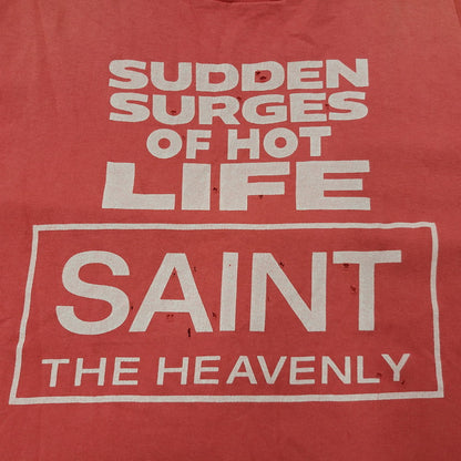 【中古品】【メンズ】 SAINT MICHAEL セントマイケル SS TEE ERUPTING SM-HR8-0000-028 ショートスリーブ Tシャツ 半袖 トップス 142-250913-as-10-izu サイズ：XXL カラー：ピンクレッド 万代Net店