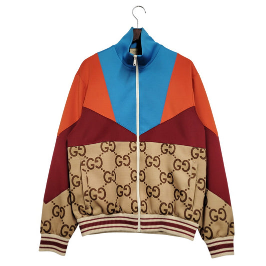 【中古品】【メンズ】 GUCCI グッチ JUMBO GG COLOR BLOCK TRACK JACKET 693022 ジャンボGG カラー ブロック トラックジャケット 141-250914-as-25-izu サイズ：XS カラー：マルチカラー 万代Net店