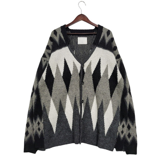 【中古品】【メンズ】 TOWNCRAFT WHITE LABEL タウンクラフト ホワイトレーベル × OLD PARK オールドパーク V NECK JACQUARD KNIT CARDIGAN Vネック ジャガード ニット カーディガン 145-251227-as-07-izu カラー：マルチカラー 万代Net店