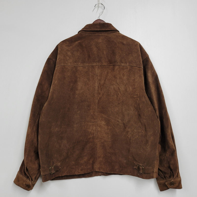 【中古品】【メンズ】 OLD GAP オールド ギャップ ZIP UP SUEDE LEATHER JACKET ジップアップ スエード レザー ジャケット 中国製 アウター 146-250914-as-23-izu サイズ：L カラー：ブラウン 万代Net店