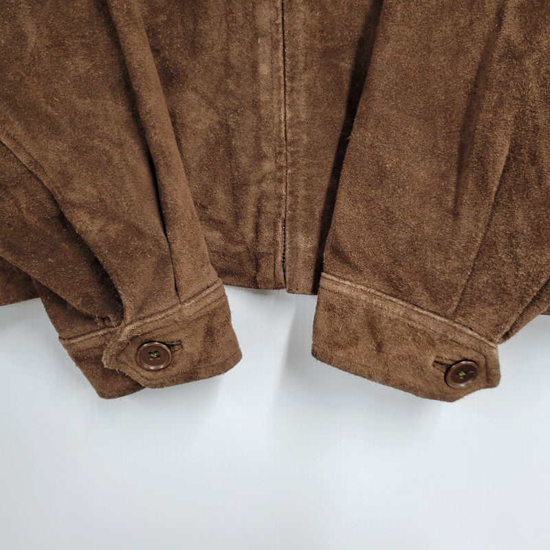 【中古品】【メンズ】 OLD GAP オールド ギャップ ZIP UP SUEDE LEATHER JACKET ジップアップ スエード レザー ジャケット 中国製 アウター 146-250914-as-23-izu サイズ：L カラー：ブラウン 万代Net店