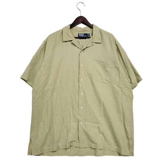 【中古品】【メンズ】 Polo by Ralph Lauren ポロバイラルフローレン CALDWELL SILK&COTTON SS OPEN COLLAR SHIRT シルク コットン ショートスリーブ オープンカラーシャツ 半袖 トップス 146-250914-as-16-izu サイズ：XL カラー：グリーン系 万代Net店