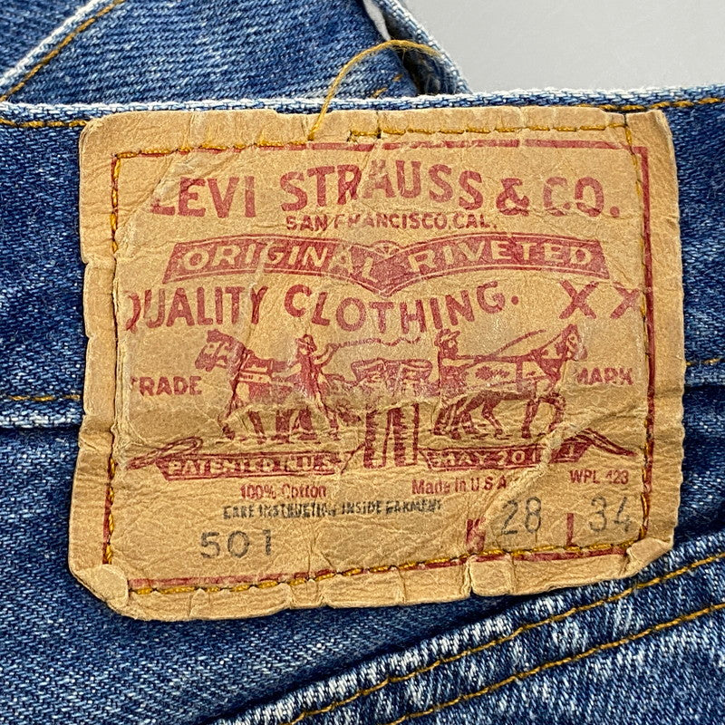 【中古品】【メンズ】 501 DENIM PANTS デニムパンツ 刻印524 スモールE ジーンズ ボトムス 157-250913-as-24-izu サイズ：28×34 カラー：インディゴ 万代Net店