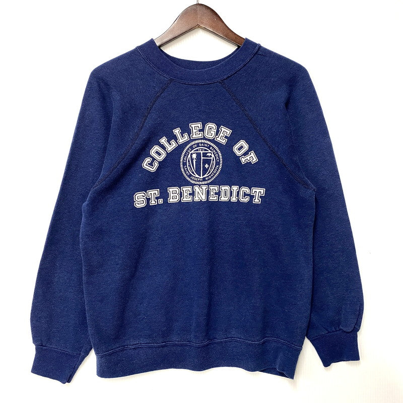 【中古品】【メンズ】 Champion チャンピオン COLLEGE OF ST.BENEDICT RAGLAN SWEATSHIRT ラグラン スウェットシャツ USA製 トリコタグ 長袖 トップス 146-250913-as-18-izu サイズ：M カラー：ネイビー 万代Net店