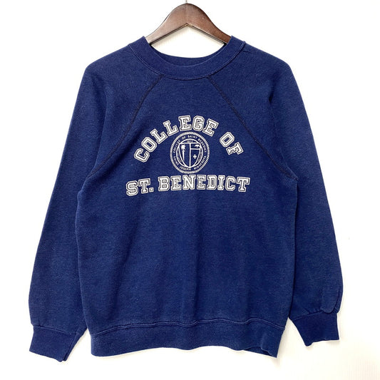 【中古品】【メンズ】 Champion チャンピオン COLLEGE OF ST.BENEDICT RAGLAN SWEATSHIRT ラグラン スウェットシャツ USA製 トリコタグ 長袖 トップス 146-250913-as-18-izu サイズ：M カラー：ネイビー 万代Net店