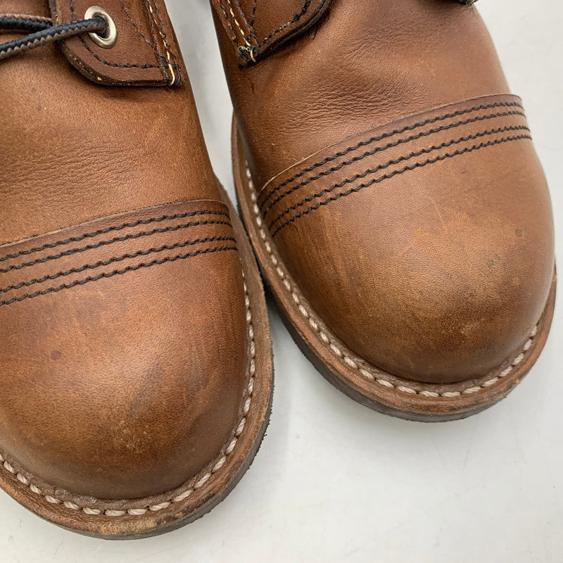 【中古品】【メンズ/レディース】 RED WING レッドウィング IRON RANGER 8111 アイアンレンジャー USA製 刺繍羽タグ ブーツ シューズ 靴 164-250913-as-30-izu サイズ：25cm カラー：ブラウン 万代Net店