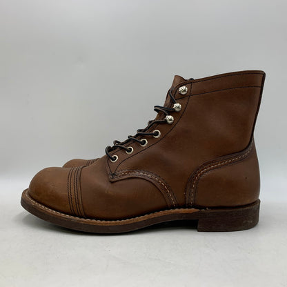 【中古品】【メンズ/レディース】 RED WING レッドウィング IRON RANGER 8111 アイアンレンジャー USA製 刺繍羽タグ ブーツ シューズ 靴 164-250913-as-30-izu サイズ：25cm カラー：ブラウン 万代Net店
