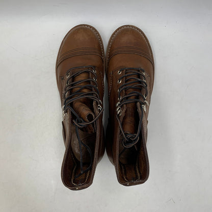 【中古品】【メンズ/レディース】 RED WING レッドウィング IRON RANGER 8111 アイアンレンジャー USA製 刺繍羽タグ ブーツ シューズ 靴 164-250913-as-30-izu サイズ：25cm カラー：ブラウン 万代Net店