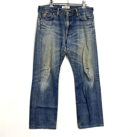 【現状渡し品】【メンズ】 A BATHING APE アベイシングエイプ STAR DENIM PANTS スター デニム パンツ ボトムス ズボン 153-250924-cs-01-izu サイズ：S カラー：インディゴ 万代Net店
