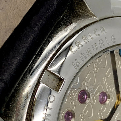 【中古品】【メンズ/レディース】 Gaga Milano ガガ・ミラノ 5010.D GRECO グレコ CARICA カリカ MANUALE マヌアーレ AUTOMATIC WATCH オートマティック ウォッチ 時計 腕時計 195-250915-ya-07-izu カラー：ブラック/シルバー 万代Net店