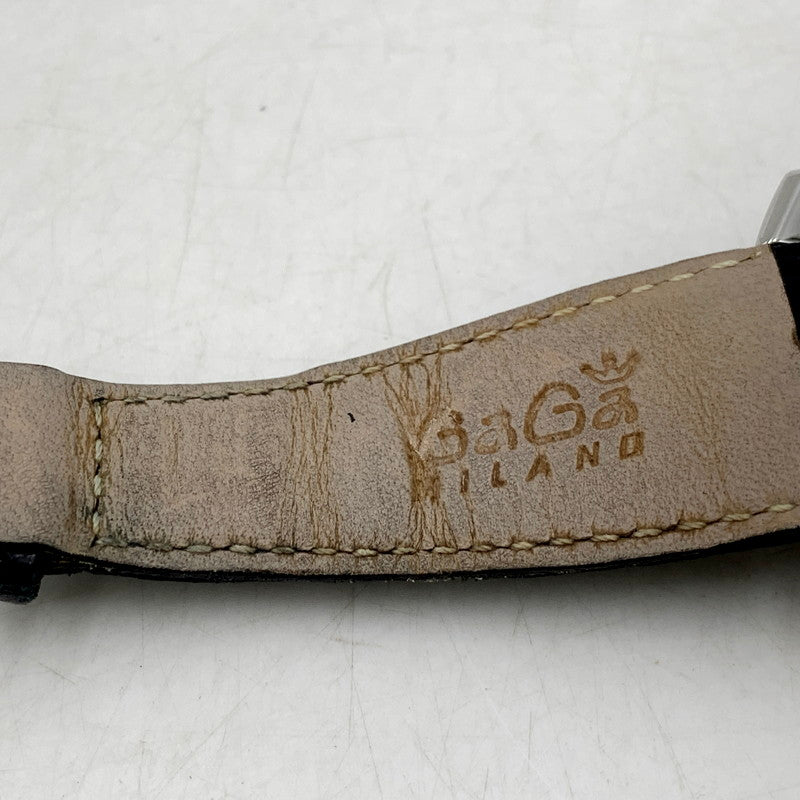 【中古品】【メンズ/レディース】 Gaga Milano ガガ・ミラノ 5010.D GRECO グレコ CARICA カリカ MANUALE マヌアーレ AUTOMATIC WATCH オートマティック ウォッチ 時計 腕時計 195-250915-ya-07-izu カラー：ブラック/シルバー 万代Net店