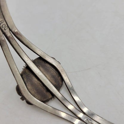 【中古品】【メンズ/レディース】 NAVAJO ナバホ STERLING STONE BANGLE スターリング ストーン バングル RCC刻印 RICHARD C. CURLEY作 アクセサリー 191-250914-as-32-izu カラー：シルバー 万代Net店