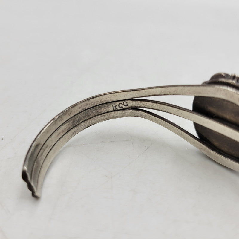 【中古品】【メンズ/レディース】 NAVAJO ナバホ STERLING STONE BANGLE スターリング ストーン バングル RCC刻印 RICHARD C. CURLEY作 アクセサリー 191-250914-as-32-izu カラー：シルバー 万代Net店