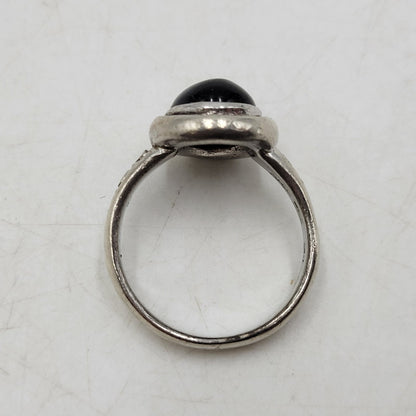 【中古品】【メンズ】 SAAD サード STONE RING ストーンリング 925 唐草 指輪 アクセサリー 191-250926-hi-12-izu サイズ：21 カラー：ブラック/シルバー 万代Net店