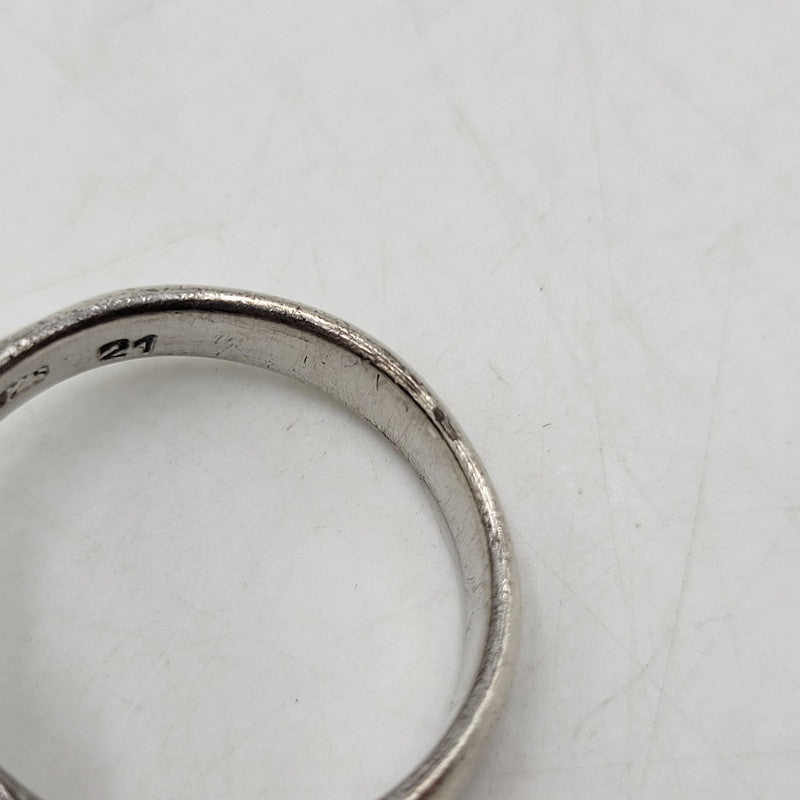 【中古品】【メンズ】 SAAD サード STONE RING ストーンリング 925 唐草 指輪 アクセサリー 191-250926-hi-12-izu サイズ：21 カラー：ブラック/シルバー 万代Net店