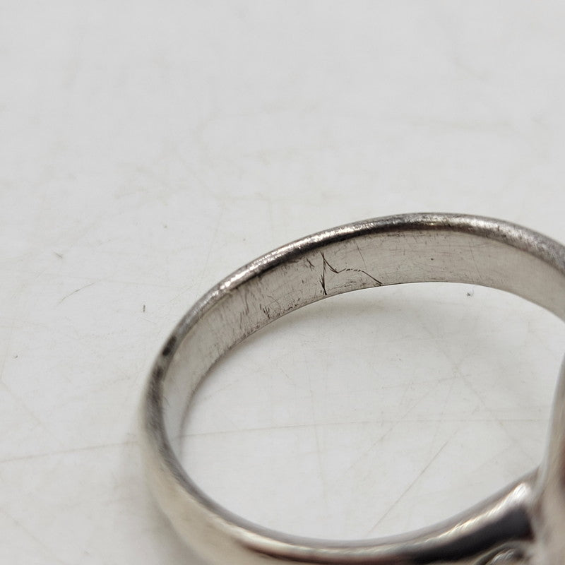 【中古品】【メンズ】 SAAD サード STONE RING ストーンリング 925 唐草 指輪 アクセサリー 191-250926-hi-12-izu サイズ：21 カラー：ブラック/シルバー 万代Net店