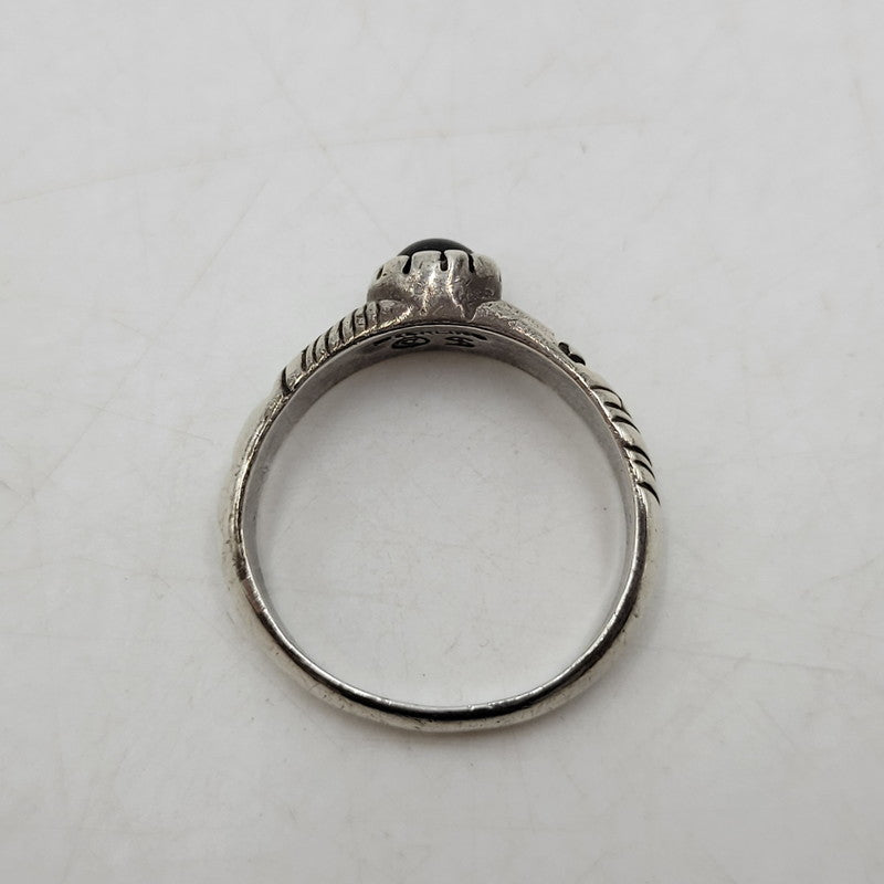 【中古品】【メンズ】 USED STERLING STONE RING スターリング ストーンリング 指輪 アクセサリー 191-250926-hi-13-izu カラー：ブラック/シルバー 万代Net店