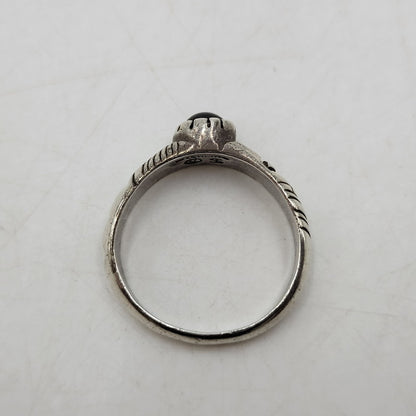 【中古品】【メンズ】 USED STERLING STONE RING スターリング ストーンリング 指輪 アクセサリー 191-250926-hi-13-izu カラー：ブラック/シルバー 万代Net店