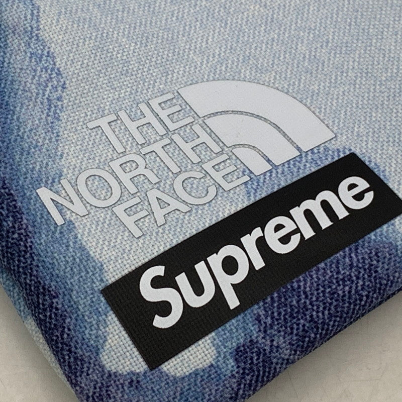 【中古品】【メンズ/レディース】 Supreme シュプリーム ×THE NORTH FACE ザ ノース フェイス NM72154I 21AW BLEACHED DENIM PRINT SHOULDER BAG ブリーチ デニム プリント ショルダー バッグ 鞄 カバン 188-250915-ya-04-izu カラー：ブルー 万代Net店