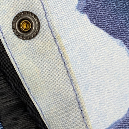 【中古品】【メンズ/レディース】 Supreme シュプリーム ×THE NORTH FACE ザ ノース フェイス NM72154I 21AW BLEACHED DENIM PRINT SHOULDER BAG ブリーチ デニム プリント ショルダー バッグ 鞄 カバン 188-250915-ya-04-izu カラー：ブルー 万代Net店