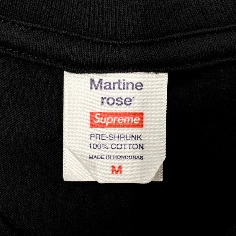 【中古美品】【メンズ】 Supreme シュプリーム × MARTINE ROSE マーティンローズ MARTINE ROSE TEE Tシャツ 半袖 トップス 149-250916-as-02-izu サイズ：M カラー：ブラック 万代Net店