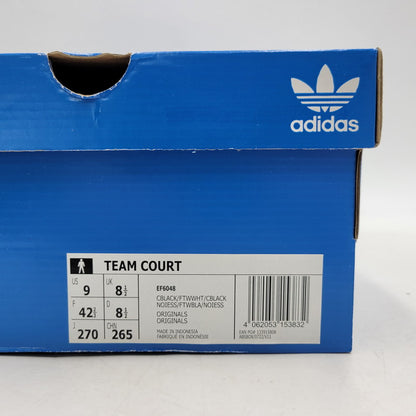 【中古美品】【メンズ】 adidas アディダス TEAM COURT EF6048 チームコート スニーカー シューズ 靴 161-250930-as-21-izu サイズ：27cm カラー：CBLACK/FTWWHT/CBLACK 万代Net店