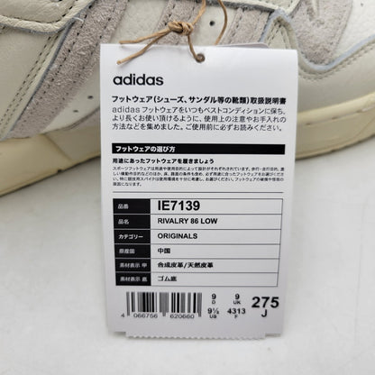 【中古美品】【メンズ】 adidas アディダス RIVALRY 86 LOW IE7139 ライバルリー 86 ロー スニーカー シューズ 靴 161-250930-as-22-izu サイズ：27.5cm カラー：OWHITE/ORBGRY/CWHITE 万代Net店