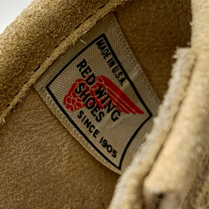 【現状渡し品】【メンズ】 RED WING レッドウィング 8268 USA製 プリント縦羽タグ SUEDE ENGINEER BOOTS スエード エンジニア ブーツ シューズ 靴 164-250915-ya-08-izu サイズ：6D カラー：ベージュ 万代Net店