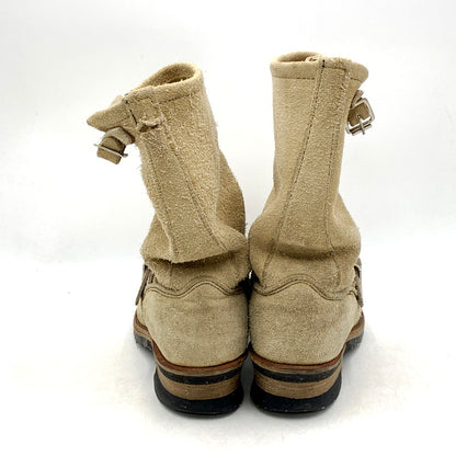 【現状渡し品】【メンズ】 RED WING レッドウィング 8268 USA製 プリント縦羽タグ SUEDE ENGINEER BOOTS スエード エンジニア ブーツ シューズ 靴 164-250915-ya-08-izu サイズ：6D カラー：ベージュ 万代Net店