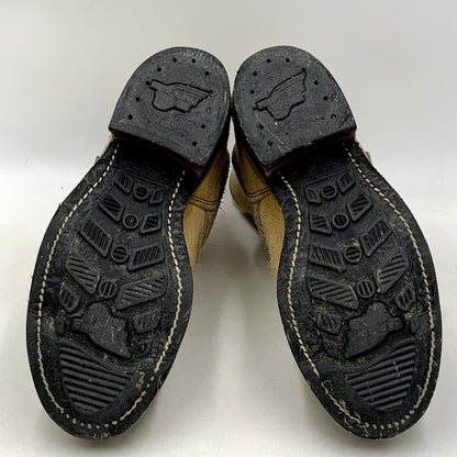 【現状渡し品】【メンズ】 RED WING レッドウィング 8268 USA製 プリント縦羽タグ SUEDE ENGINEER BOOTS スエード エンジニア ブーツ シューズ 靴 164-250915-ya-08-izu サイズ：6D カラー：ベージュ 万代Net店