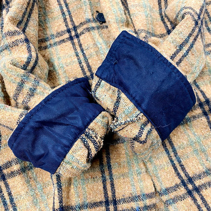 【中古品】 BREWSTER ブリュースター 70-80S WOOL MIXED CHECK LS SHIRT 70-80年代 ウール ミックスド チェック ロングスリーブ シャツ トップス 長袖 146-250916-cs-05-izu サイズ：XL カラー：ブラウン系 万代Net店