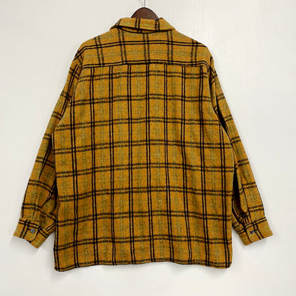【中古品】 BREWSTER ブリュースター 70-80S WOOL MIXED CHECK LS SHIRT 70-80年代 ウール ミックスド チェック ロングスリーブ シャツ トップス 長袖 146-250916-cs-05-izu サイズ：XL カラー：ブラウン系 万代Net店